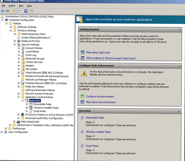 AppLocker w systemie Windows 7. Blokowanie przeglądarek innych firm