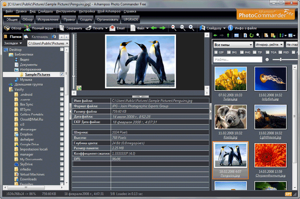 Ashampoo Photo Commander Free - организиране, управление и редактиране на снимки
