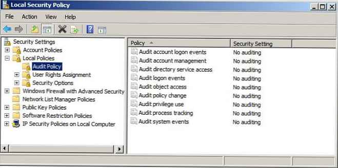 Auditování přístupu k souborům a složkám v systému Windows Server 2008 R2