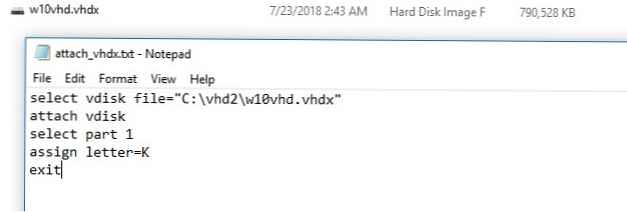 Автоматично монтирайте VHD / VHDX устройство, когато Windows се зарежда