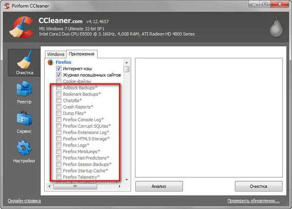 CCEnhancer - memperluas fungsionalitas CCleaner