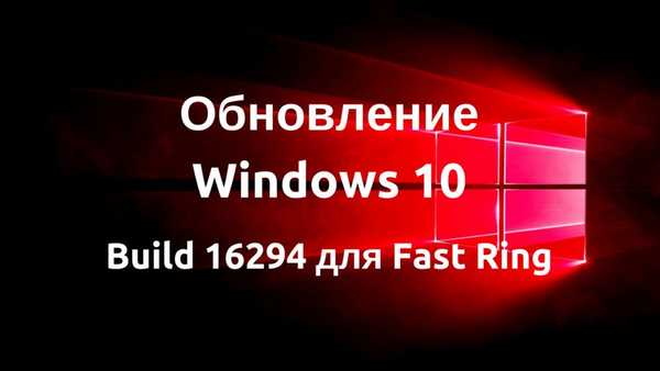 Další sestava náhledu Windows 10 Insider Preview 16294 pro PC