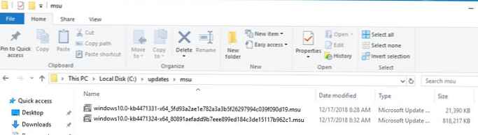 Vključevanje posodobitev v namestitveno sliko sistema Windows 10
