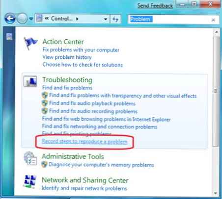 Използване на записващото устройство за стъпки на Windows 7
