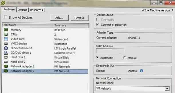 Как да добавите втори NIC за vCenter Appliance (VCSA)