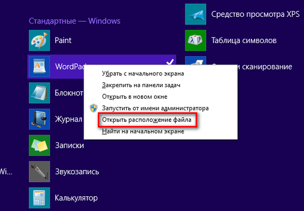 Programparancs hozzáadása az asztalon a Windows 8.1 rendszerben