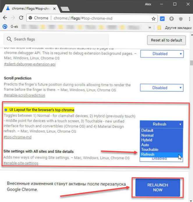 Kako popraviti boju naslova preglednika Chrome 67 u sustavu Windows 10.