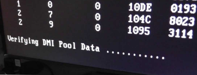 Як виправити помилку завантаження Verifying DMI Pool Data