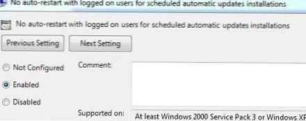 Az automatikus újraindítás letiltása a Windows frissítéseinek telepítése után