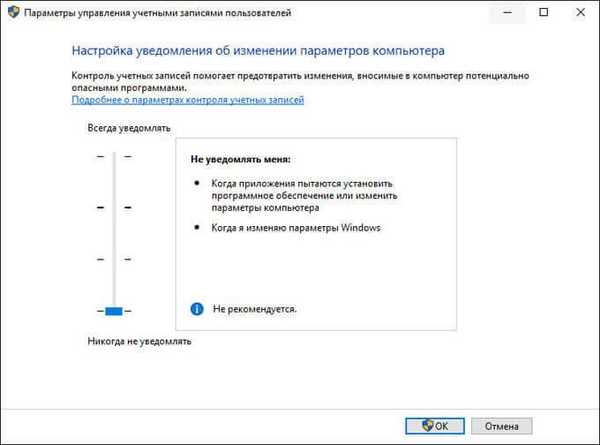 Jak zakázat UAC (User Account Control) v systému Windows 10
