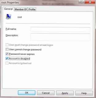 Як відключити обліковий запис користувача в Windows 7