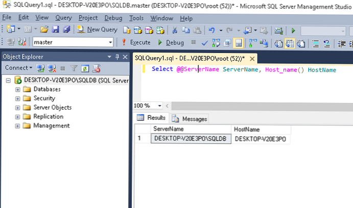 Cara mengganti nama komputer dengan MS SQL Server