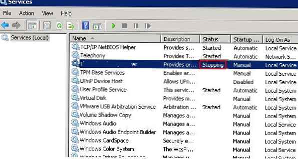 Kako prisilno prekinuti postupak opuštene usluge u sustavu Windows?