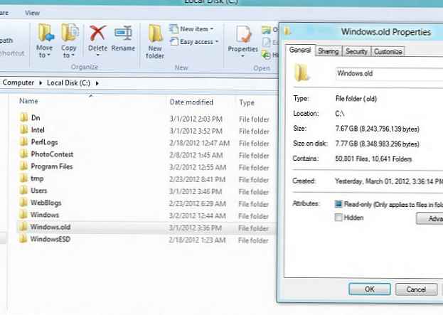 Cara menghapus folder Windows.old di Windows 8