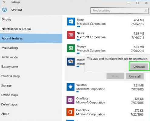 Kako odstraniti sodobne aplikacije v operacijskem sistemu Windows 10