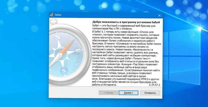 Kako namestiti brskalnik Safari v sistem Windows 10.