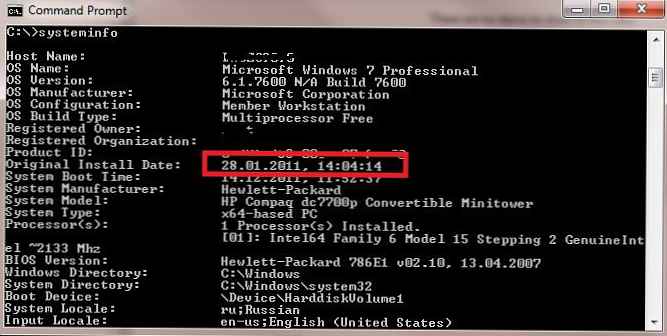 Kako ugotoviti datum namestitve sistema Windows