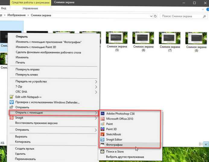 Jak usunąć aplikacje z menu kontekstowego w systemie Windows 10 - Otwórz za pomocą Pomocy.