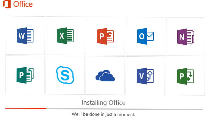 Як вибірково встановити окремий додаток в Office 2016 / Office 365?
