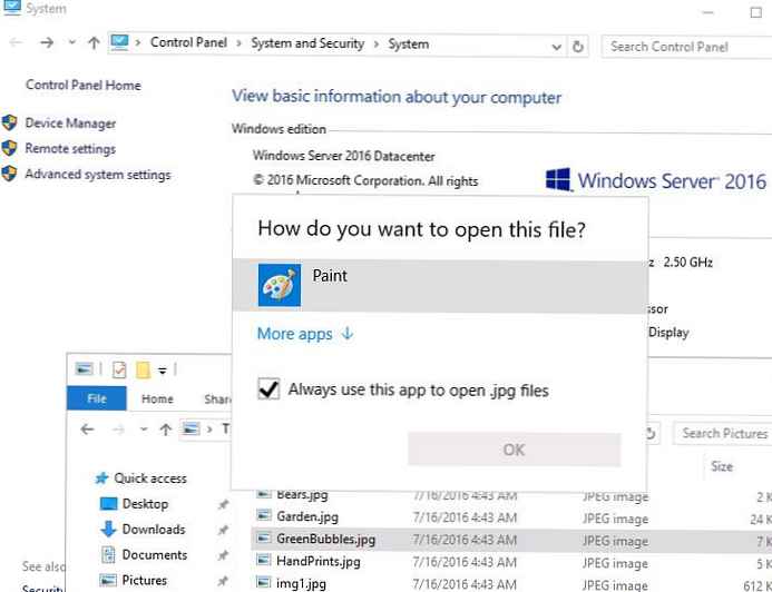 Ako povoliť prehliadač fotografií v systéme Windows Server 2016