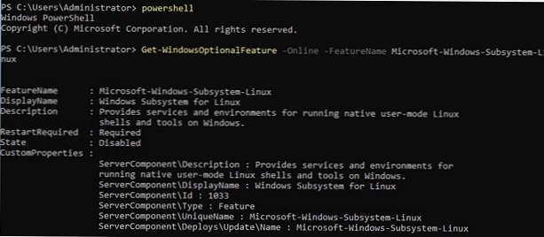 Як включити підсистему Linux в Windows Server 2016