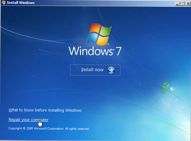 Az offline rendszer-ellenőrzés (Sfc.exe) futtatása Windows 7 és Vista rendszerekben