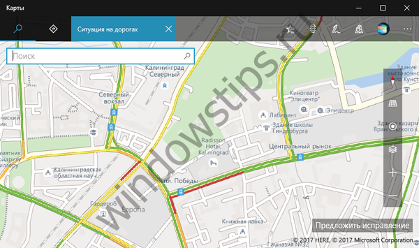 A Bing Maps forgalmi információ 55 országban elérhető