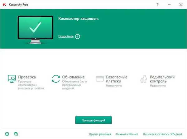 Kaspersky Free - bezplatný softvér Kaspersky Anti-Virus