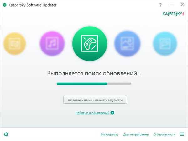 Kaspersky Software Updater - vyhľadajte aktualizácie nainštalovaných programov