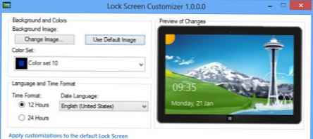 Lock Screen Customizer - pripomoček za zamenjavo zaklenjenega zaslona