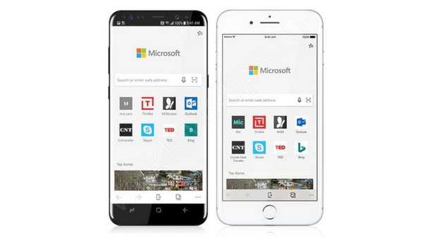Microsoft Edge tersedia untuk Android dan iOS.