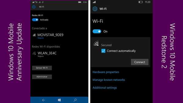 Microsoft переробить інтерфейс налаштувань Wi-Fi в Windows 10 Mobile Redstone 2