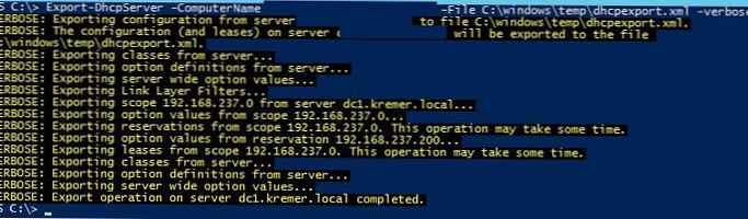 Migracija DHCP strežnika na Windows Server 2012