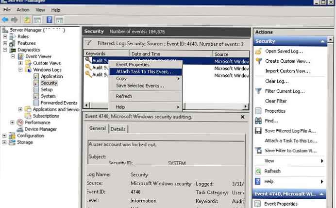 Monitorování a upozornění na události v systémech Windows Protokoly událostí