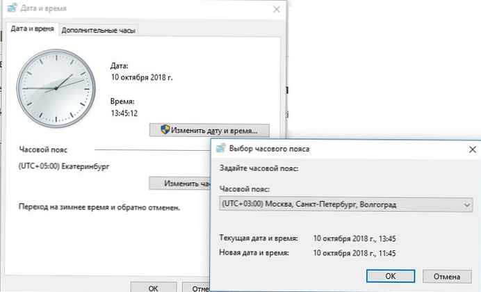 Nastavení časového pásma ve Windows z příkazového řádku a PowerShell