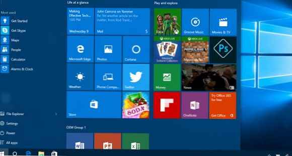 Dostosowywanie układu menu Start i paska zadań w systemie Windows 10 za pomocą zasad grupy