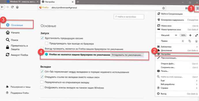 V systéme Windows 10 nie je možné nastaviť Firefox ako predvolený prehliadač