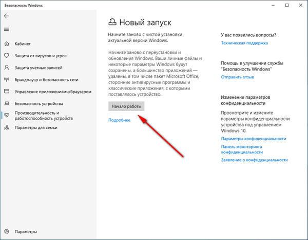 Új indítás - Windows 10 automatikus tisztítás telepítése