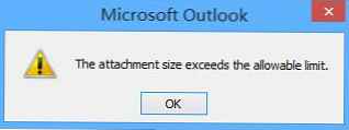 Omejitev velikosti priloge v Outlooku
