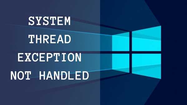Помилка System thread exception not handled і способи її усунення