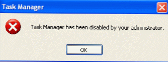 Error Task Manager е деактивиран от вашия администратор