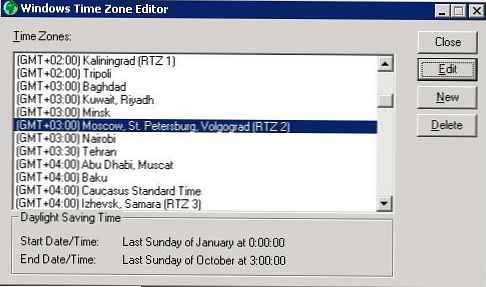 Onemogočite prehod na sezonski čas v operacijskem sistemu Windows XP