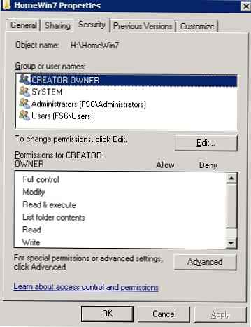Profil roaming di Windows 7 pada server Windows 2008 R2