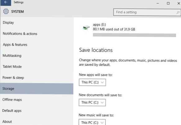 Prijenos modernih Windows 10 aplikacija na drugi pogon
