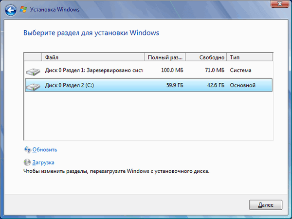 Ponovno instalirajte Windows 7 bez diska, flash pogona i BIOS-a