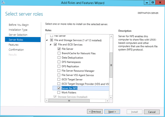 Kami menghubungkan folder jaringan Windows di VMware ESXi via NFS