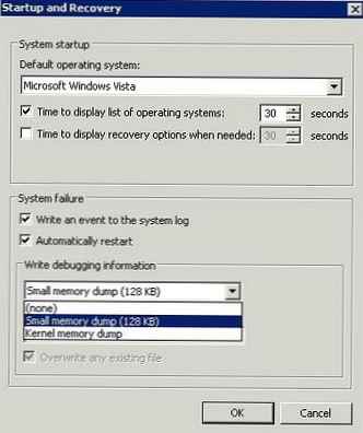 Пълно изхвърляне на паметта в Windows Vista / 7 / Server 2008