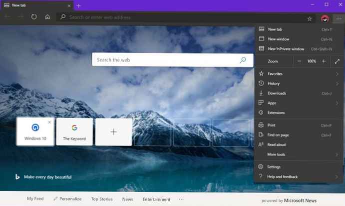 Precvičte si používanie nového prehliadača Microsoft Edge na prehliadači Chromium v ​​systéme Windows 10