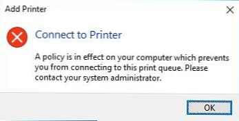 Masalah menghubungkan printer jaringan setelah menginstal KB3170455
