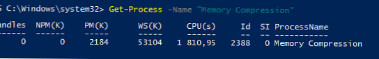 System przetwarzania i pamięć skompresowana w systemie Windows 10
